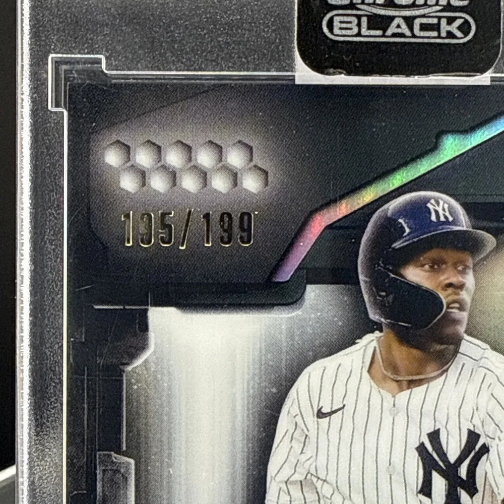 2026 Topps Chrome Black Refractor Auto Jazz Chisholm Jr. /199 Yankees number 1